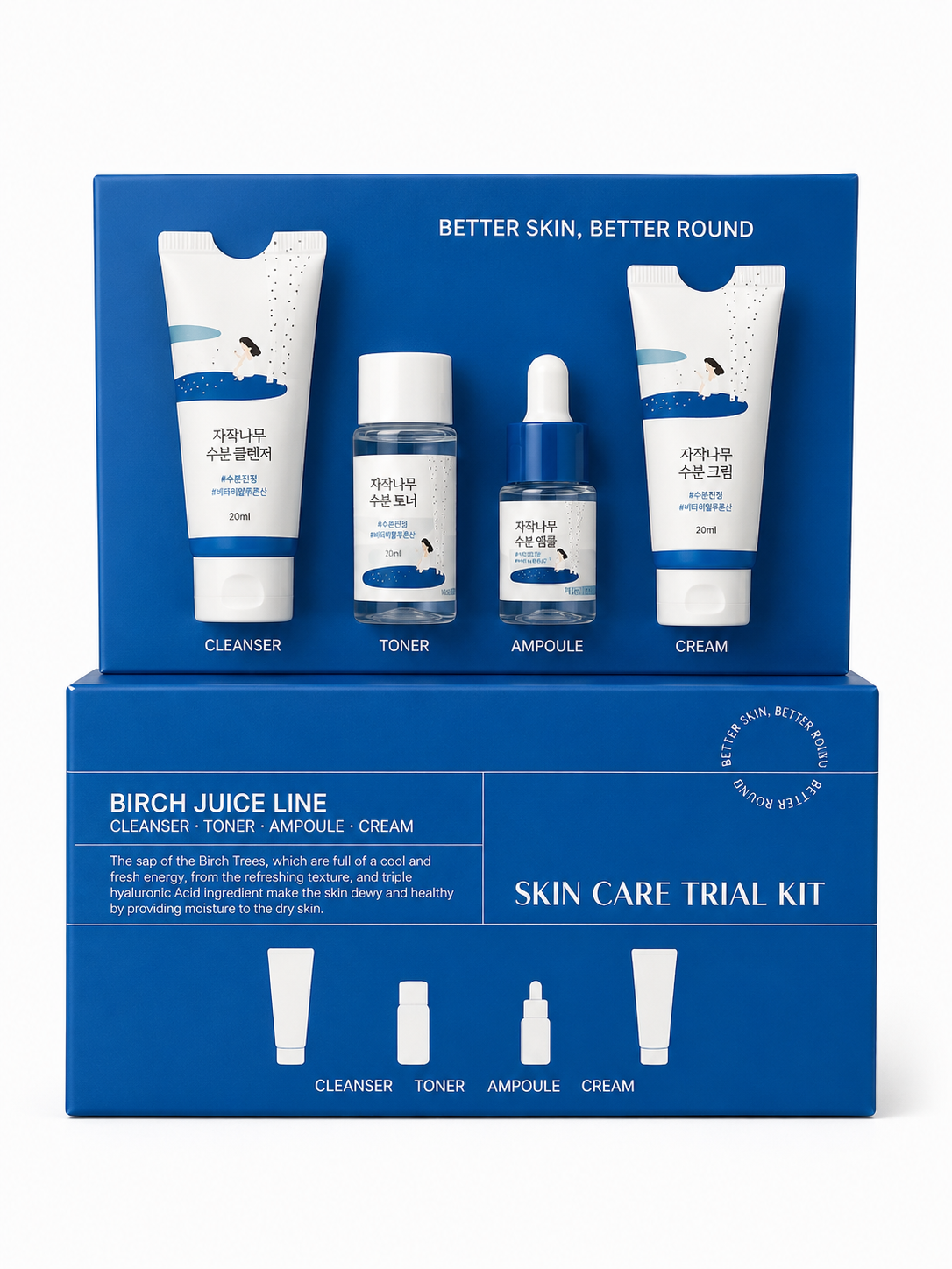 Round Lab – Kit viaggio (detergente+toner+siero+crema)